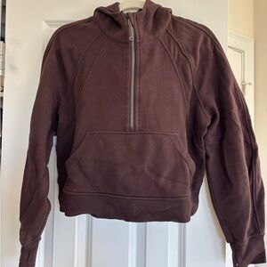 lululemon Scuba Half-Zip Hoodie in Espresso Brown